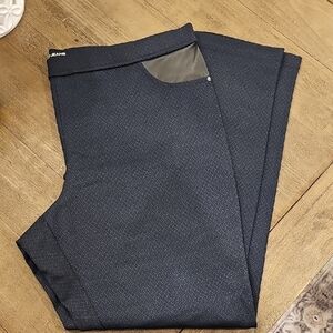 Dark Blue Ponte Patterned Pants by DKNY Jeans